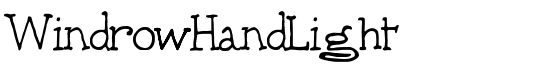 WindrowHandLight - Download Thousands of Free Fonts at FontZone.net