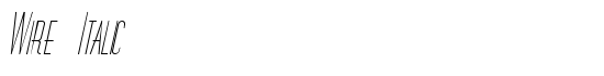 Wire Italic - Download Thousands of Free Fonts at FontZone.net