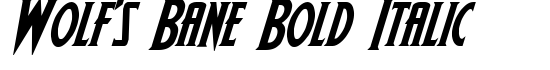 Wolf-s Bane Bold Italic - Download Thousands of Free Fonts at FontZone.net