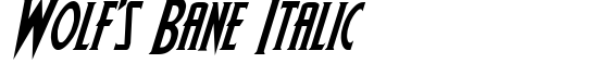 Wolf's Bane Italic - Download Thousands of Free Fonts at FontZone.net