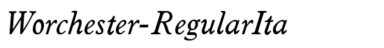 Worchester-RegularIta - Download Thousands of Free Fonts at FontZone.net