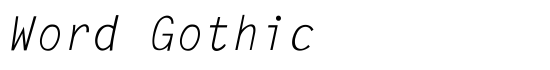 Word Gothic - Download Thousands of Free Fonts at FontZone.net
