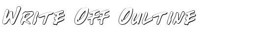 Write Off Oultine - Download Thousands of Free Fonts at FontZone.net