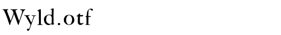Wyld.otf - Download Thousands of Free Fonts at FontZone.net