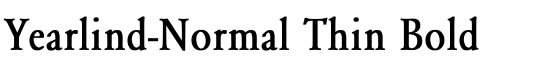 Yearlind-Normal Thin Bold - Download Thousands of Free Fonts at FontZone.net