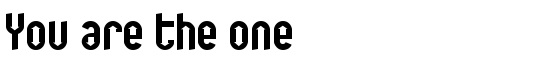 You are the one - Download Thousands of Free Fonts at FontZone.net