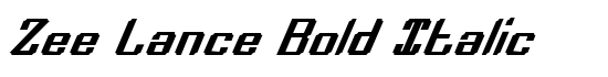 Zee Lance Bold Italic - Download Thousands of Free Fonts at FontZone.net