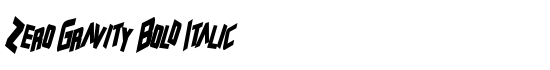 Zero Gravity Bold Italic - Download Thousands of Free Fonts at FontZone.net