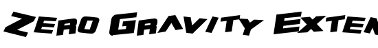 Zero Gravity Extended Bold Italic - Download Thousands of Free Fonts at FontZone.net