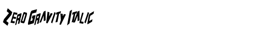 Zero Gravity Italic - Download Thousands of Free Fonts at FontZone.net