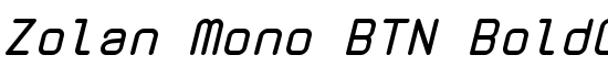 Zolan Mono BTN BoldOblique - Download Thousands of Free Fonts at FontZone.net