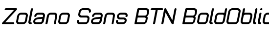Zolano Sans BTN BoldOblique - Download Thousands of Free Fonts at FontZone.net