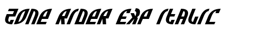 Zone Rider Exp Italic - Download Thousands of Free Fonts at FontZone.net
